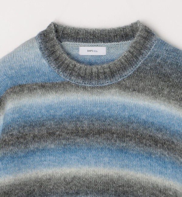 SHIPS any「SHIPS any: 〈手洗い可能〉ランダム グラデーション カラー クルーネック ニット◇」|ニット・セーター|
