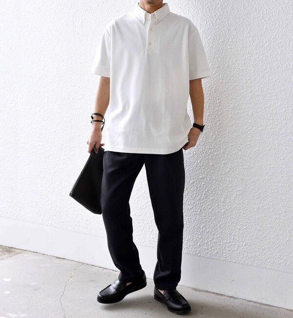 SHIPS any「SHIPS any:〈接触冷感/遮熱/UVカット機能等〉サマーファンクション 鹿の子 ボタンダウンポロシャツ◇」|ポロシャツ|