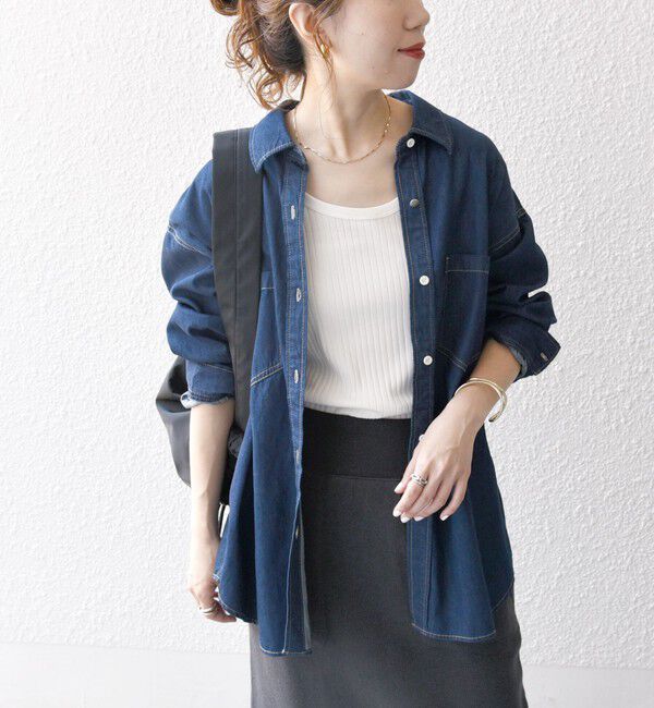 SHIPS any「SHIPS any: デニム ポケット シャツ［SHIPS any DENIM］」|シャツ・ブラウス|