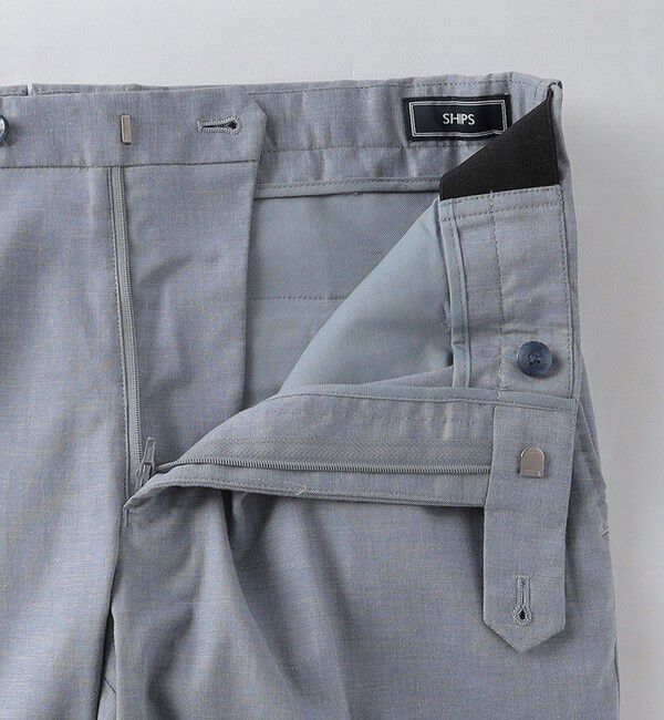 SHIPS「SHIPS:〈手洗い可能〉コットン シャークスキン スラックス」|スラックス|