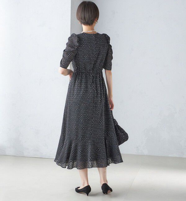 SHIPS for women「troisiemeCHACO:カット ジャカード ワンピース（セレモニー対応可）」|ワンピース|