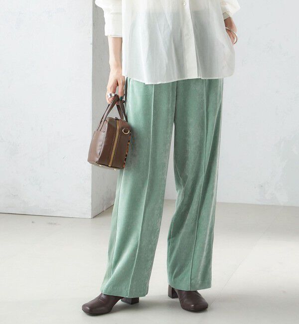 SHIPS for women「〈手洗い可能〉ベッチン ライン ストレート パンツ」|その他|