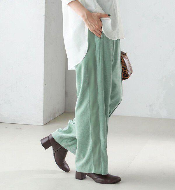 SHIPS for women「〈手洗い可能〉ベッチン ライン ストレート パンツ」|その他|