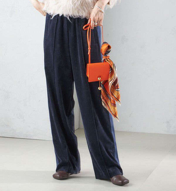 SHIPS for women「〈手洗い可能〉ベッチン ライン ストレート パンツ」|その他|