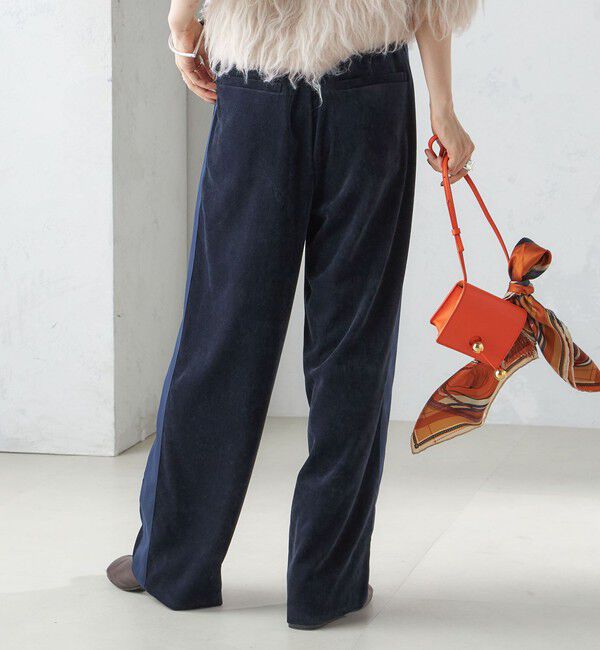 SHIPS for women「〈手洗い可能〉ベッチン ライン ストレート パンツ」|その他|