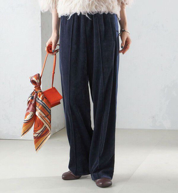 SHIPS for women「〈手洗い可能〉ベッチン ライン ストレート パンツ」|その他|