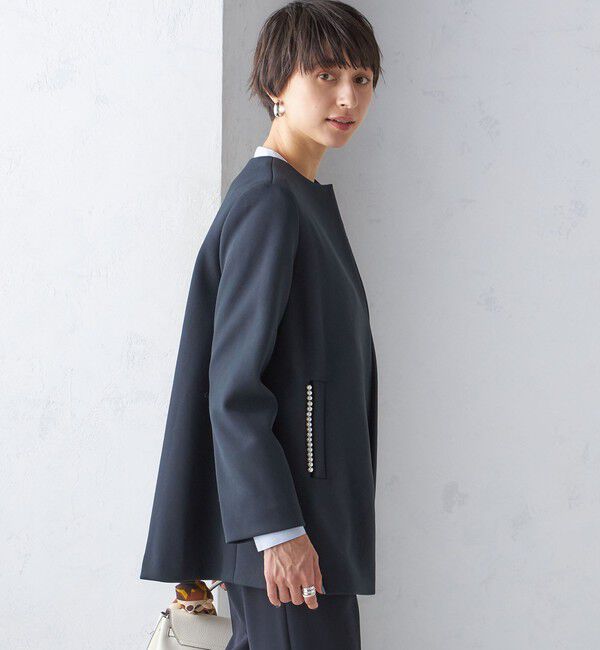 SHIPS for women「【SHIPS別注】kaene:パール モチーフ ショート コート（セレモニー対応可）」|その他|