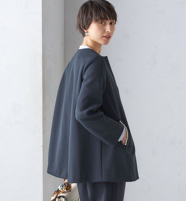 SHIPS for women「【SHIPS別注】kaene:パール モチーフ ショート コート（セレモニー対応可）」|その他|