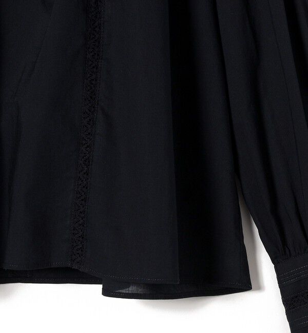 SHIPS for women「SHIPS Primary Navy Label:〈手洗い可能〉レース ピンタック ブラウス」|シャツ・ブラウス|