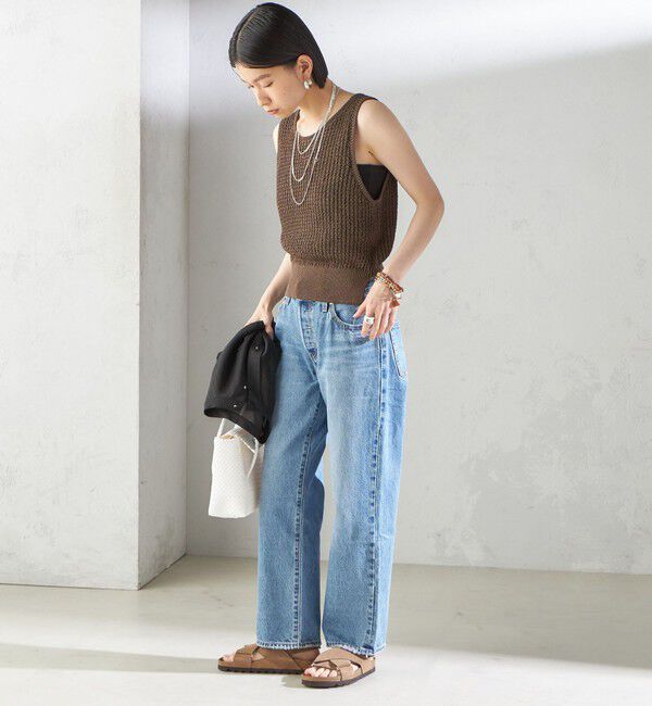 SHIPS for women「〈手洗い可能〉ペーパー ポリエステル ノースリーブ プルオーバー」|ベスト・ジレ|