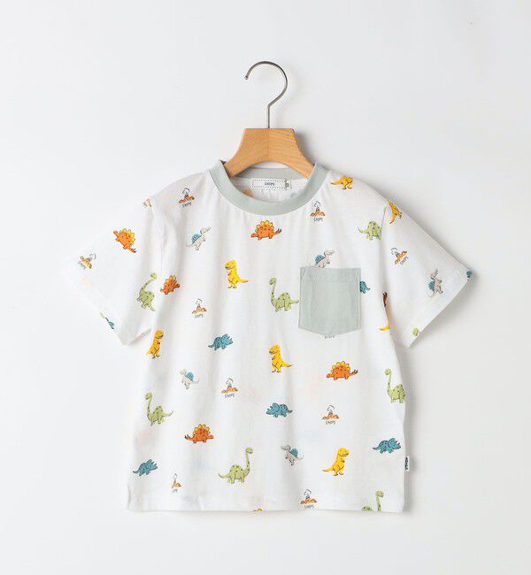 SHIPS KIDS「SHIPS KIDS:100～130cm / 恐竜 テキスタイル 半袖 TEE」|Tシャツ・カットソー|