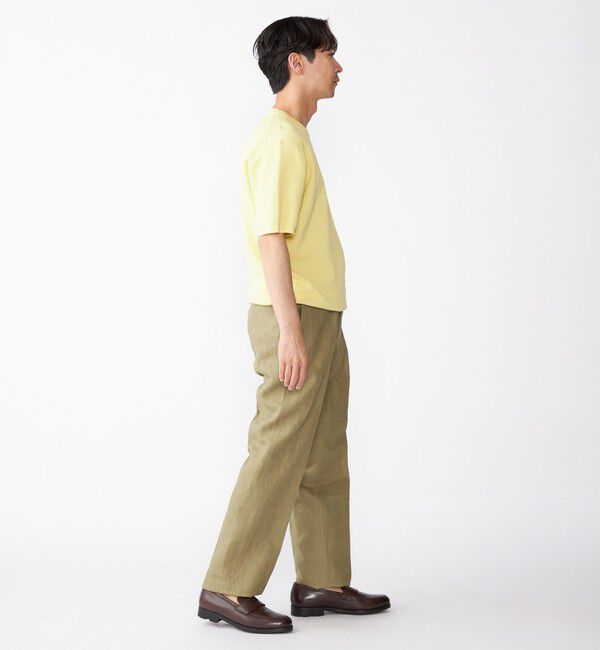 SHIPS「SHIPS:〈手洗い可能〉リネン バスケット ニット Tシャツ」|Tシャツ・カットソー|