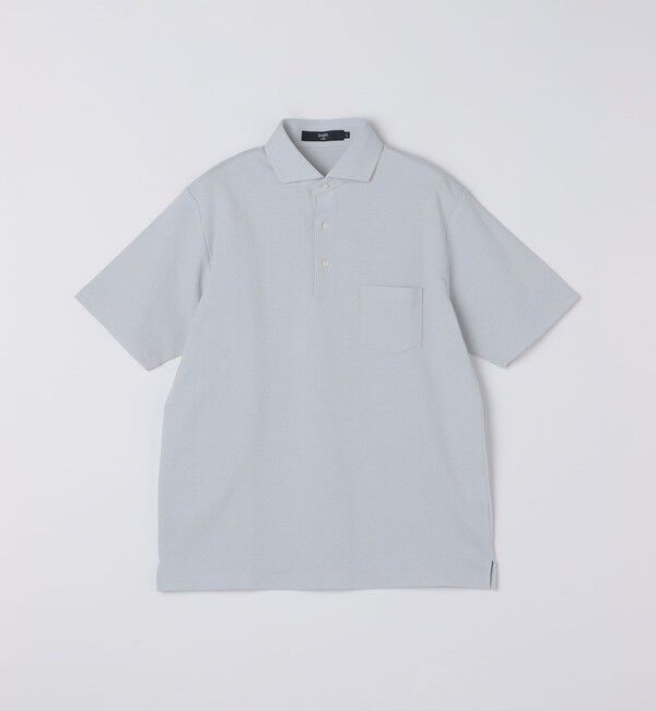 SHIPS Colors 「SHIPS Colors:〈吸水速乾〉カノコ ワイドカラー ポロシャツ」|ポロシャツ|グレー