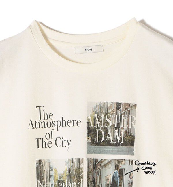 SHIPS for women「【WEB限定】フォト 刺繍 TEE」|Tシャツ・カットソー|