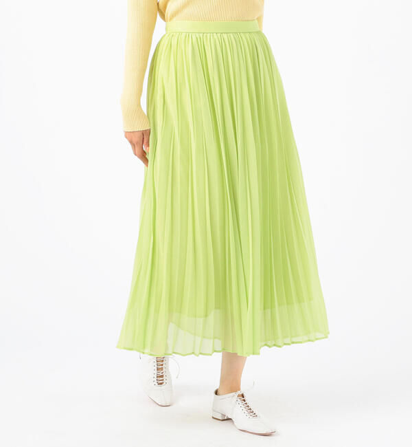 Ballsey「グリティーボイル プリーツミディスカート」|スカート|53 グリーン