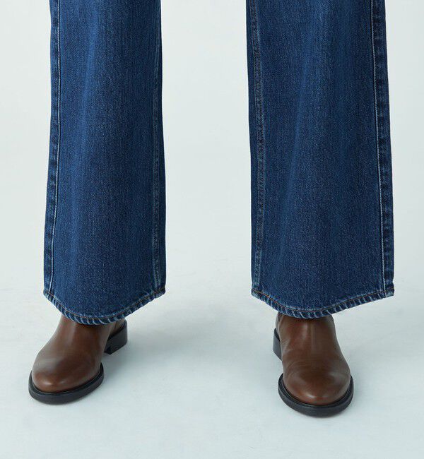 MACPHEE「デニム ワイドストレートパンツ」|デニム|
