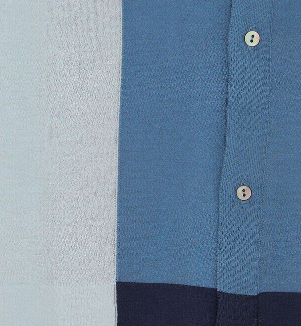GALERIE VIE「クレープコットンカラーコンビ シャツカーディガン」|ニット・セーター|