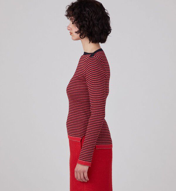 MACPHEE「コットンリブ ボートネックプルオーバー」|ニット・セーター|