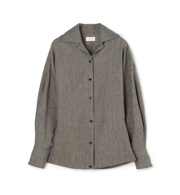 DES PRES「ウールリネン シャツブルゾン」|ブルゾン・スタジャン|18 ブラウン系