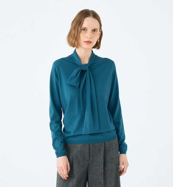 Ballsey「スーパーエクストラファインウール ボウタイプルオーバー」|ニット・セーター|