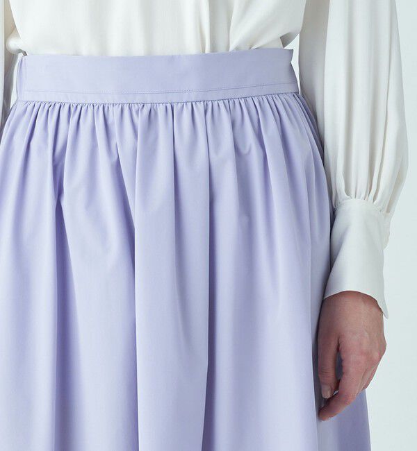 Ballsey「ストレッチタフタ ボリュームギャザースカート」|フレア|