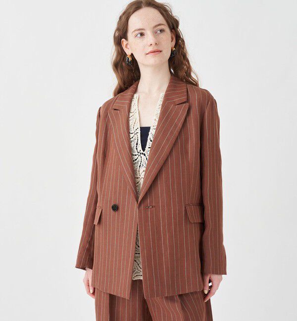 MACPHEE「ダブルカバーリネン ピークドラペルジャケット」|テーラードジャケット|