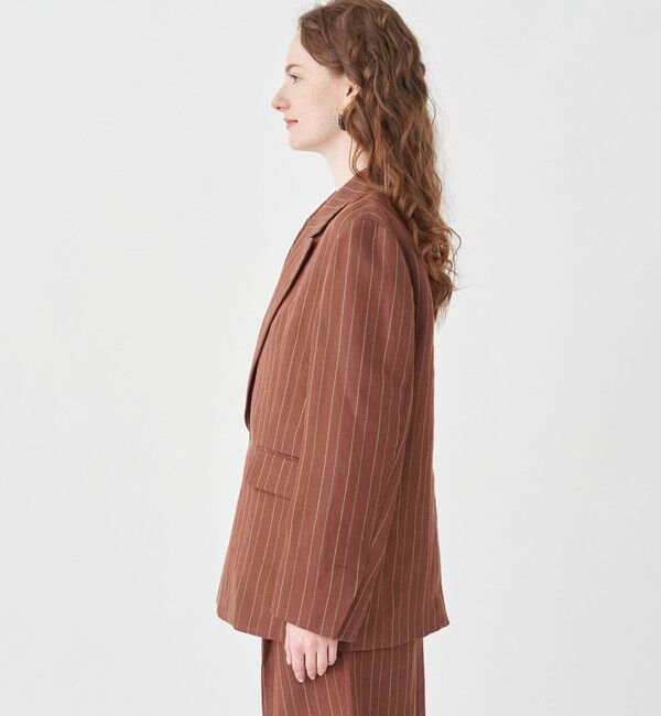 MACPHEE「ダブルカバーリネン ピークドラペルジャケット」|テーラードジャケット|