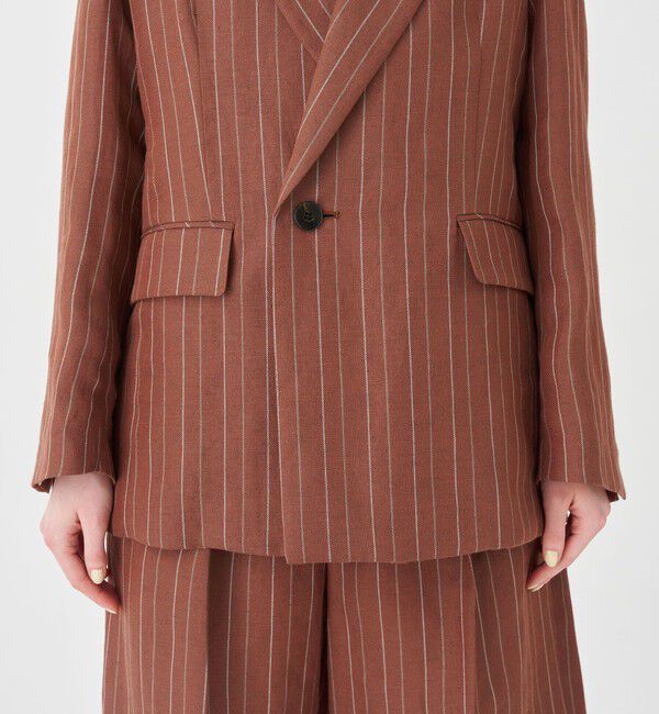 MACPHEE「ダブルカバーリネン ピークドラペルジャケット」|テーラードジャケット|