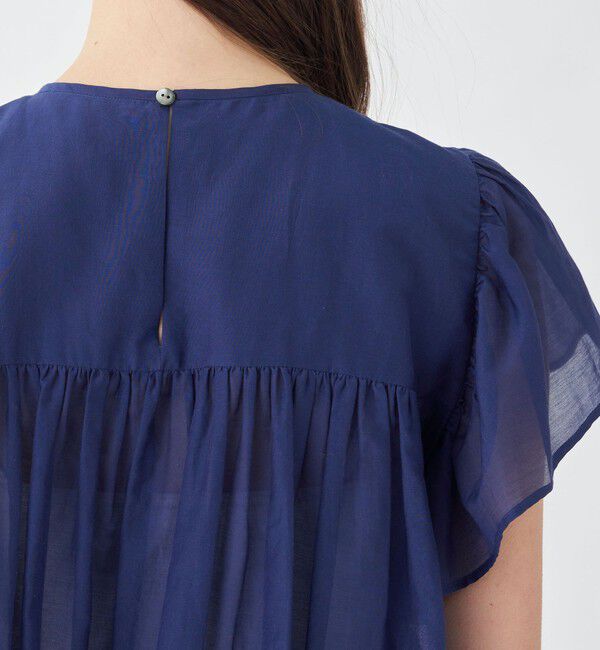 TOMORROWLAND collection「コットンシルク シャーリングラッフルスリーブブラウス」|シャツ・ブラウス|