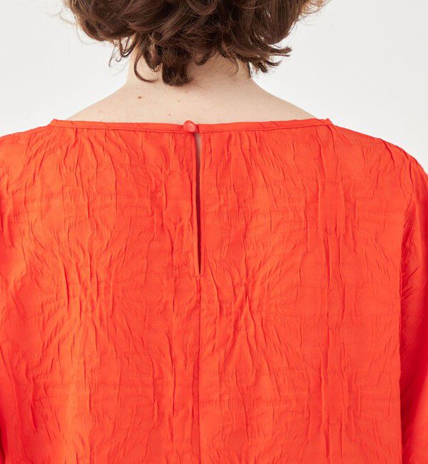 Ballsey「フラワージャカード ツイストスリーブブラウス」|シャツ・ブラウス|