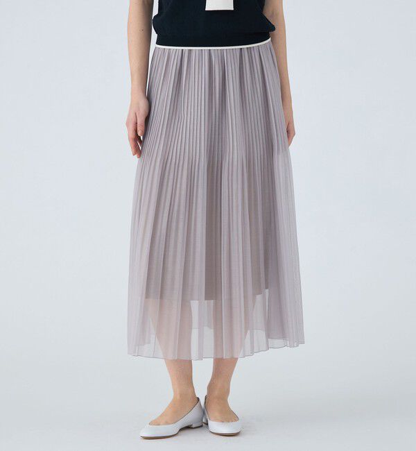 Ballsey「ポリエステルボイルプリーツ フレアスカート」|フレア|