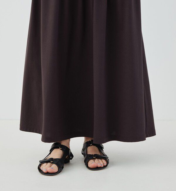 GALERIE VIE「ファインコットン ギャザーマキシスカート」|フレア|