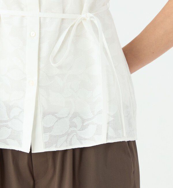 TOMORROWLAND collection「カラミジャカード ワイドショルダークレリックブラウス」|シャツ・ブラウス|