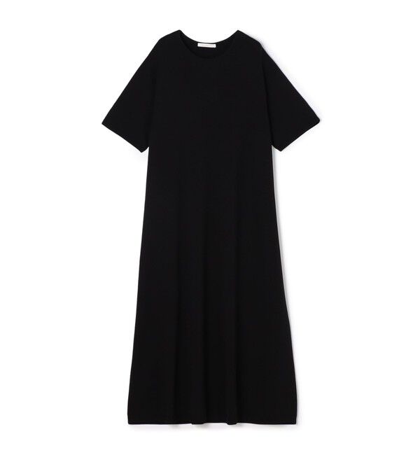 GALERIE VIE「ストレッチコットン ラウンドネックワンピース」|ワンピース|19 ブラック