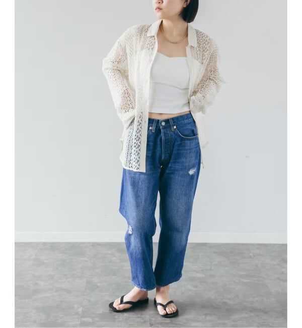  「《追加2》テーパードデニム5ポケットパンツ」|デニム|