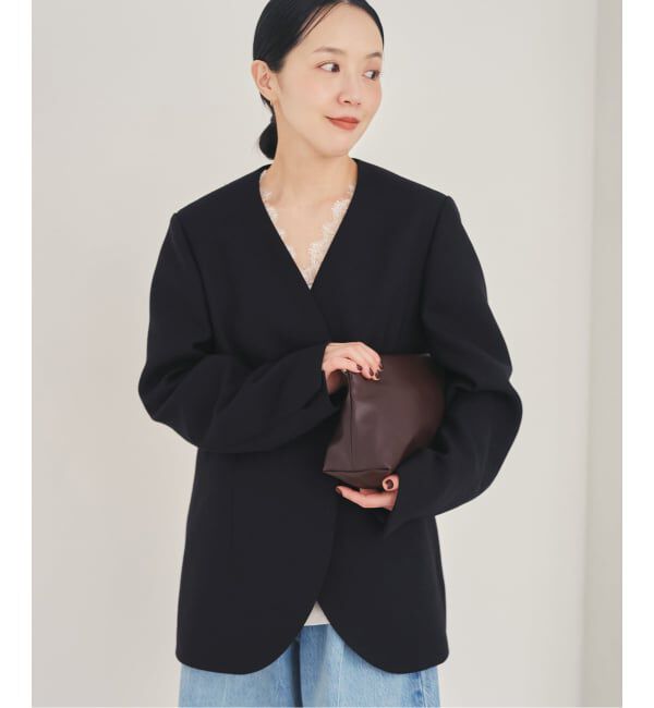 Plage「《予約》Collarless ジャケット」|ノーカラージャケット|