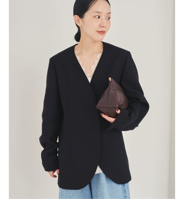 Plage「《予約》Collarless ジャケット」|ノーカラージャケット|