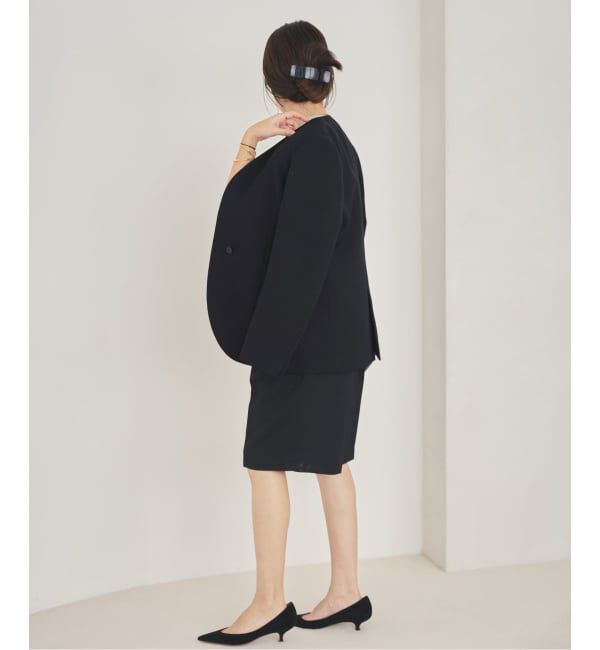 Plage「《予約》Collarless ジャケット」|ノーカラージャケット|