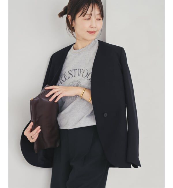 Plage「《予約》Collarless ジャケット」|ノーカラージャケット|