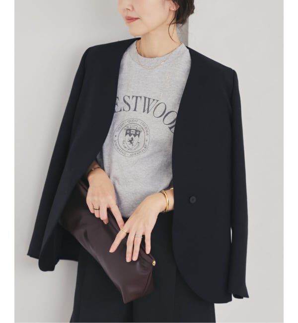 Plage「《予約》Collarless ジャケット」|ノーカラージャケット|