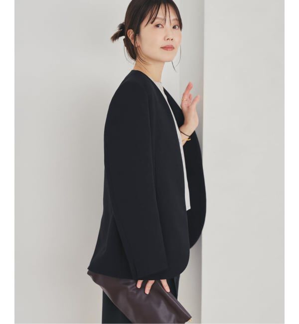 Plage「《予約》Collarless ジャケット」|ノーカラージャケット|