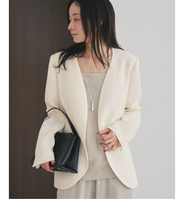 Plage「《予約》Collarless ジャケット」|ノーカラージャケット|