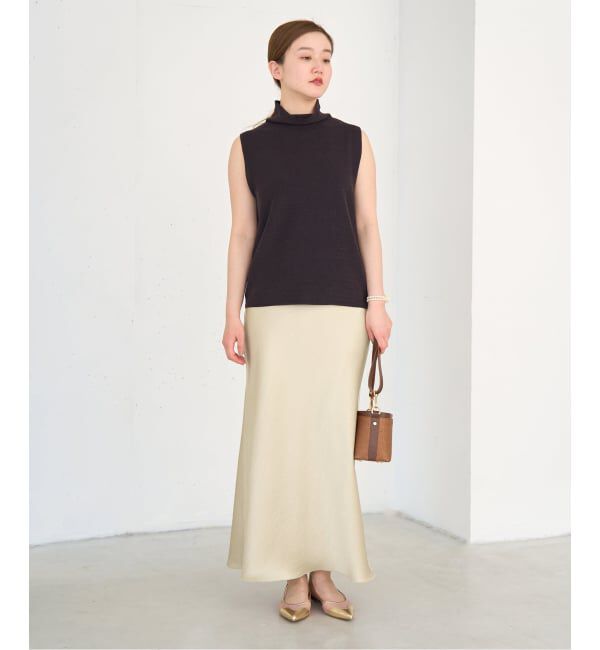 IENA「《WEB・一部店舗限定 追加12》ダブルサテンスカート」|スカート|