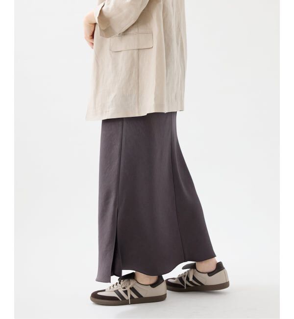 IENA「《WEB・一部店舗限定 追加12》ダブルサテンスカート」|スカート|