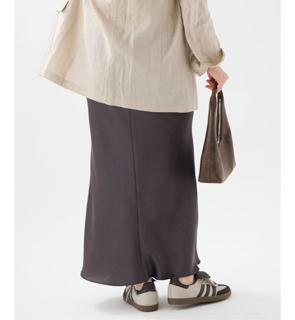 IENA「《WEB・一部店舗限定 追加12》ダブルサテンスカート」|スカート|