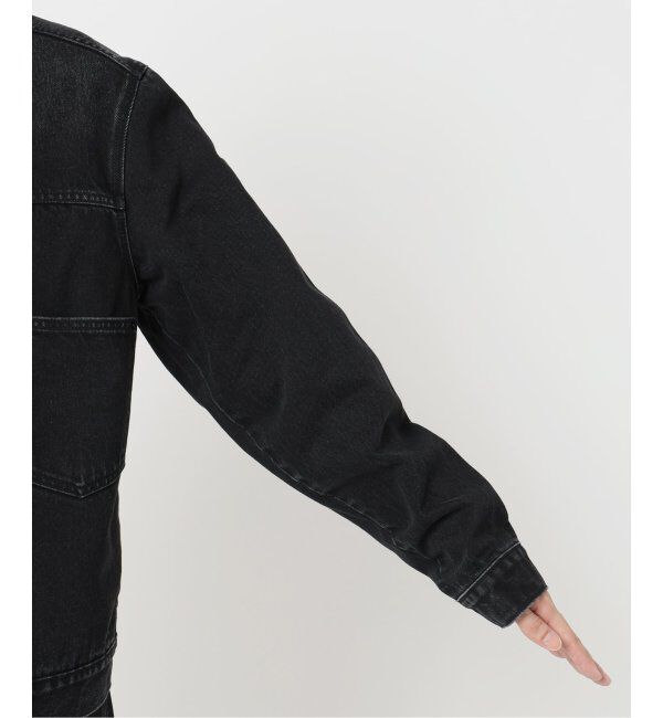 EDIFICE「《再入荷》Levi&rsquo;s(リーバイス) 別注 Type 1 Trucker Jacket BLACK "COLLARLESS"」|デニムジャケット|