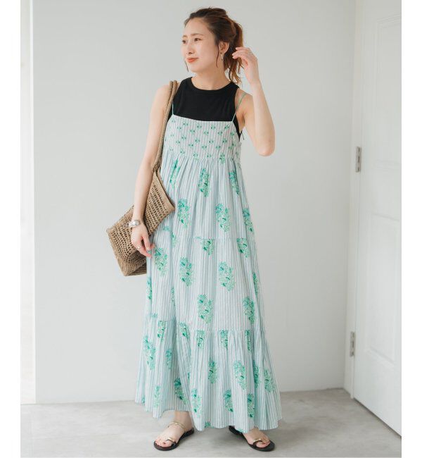 Spick and Span「ne Quittez pas / ヌキテパ COTTON JACQUARD LILY PRIN」|ワンピース|