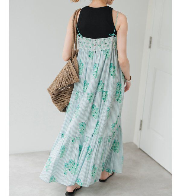 Spick and Span「ne Quittez pas / ヌキテパ COTTON JACQUARD LILY PRIN」|ワンピース|グリーン