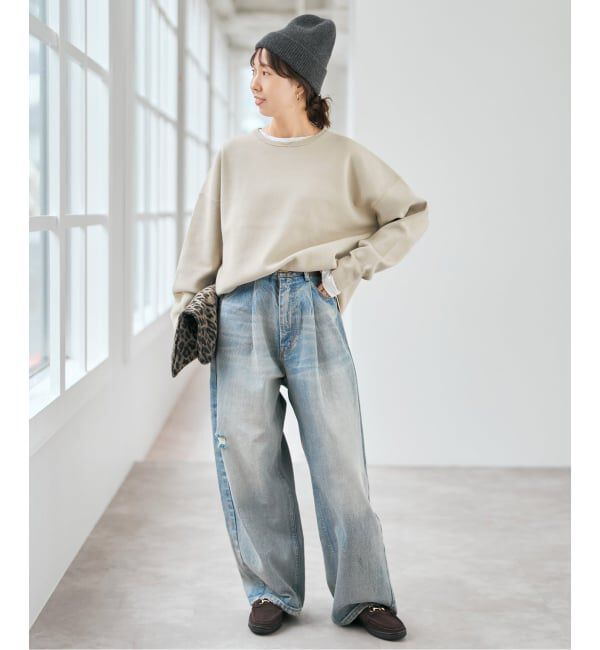 Spick and Span「ウォッシャブルPEバルキーヤーンルーズニット」|ニット・セーター|