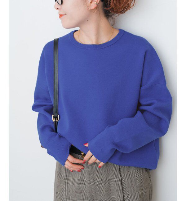 Spick and Span「ウォッシャブルPEバルキーヤーンルーズニット」|ニット・セーター|ブルー